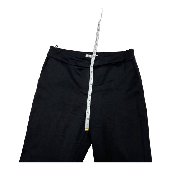 Osman Pants Women Ariel Black Wool Blend Flare Ruffle Leg 70s Y2K Classic Office - Picture 4 of 8